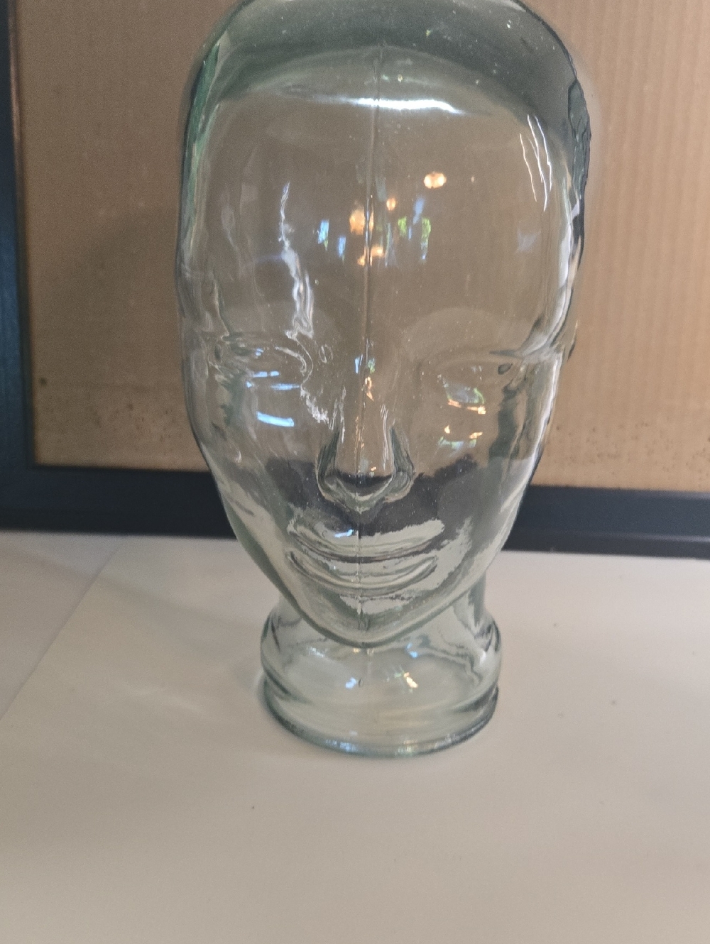 Clear Glass Mannequin Head Display